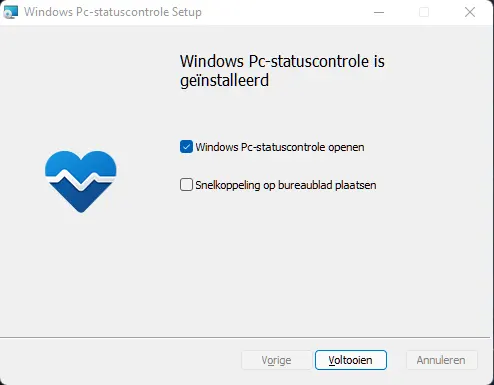 PCHealtCheckApp openen